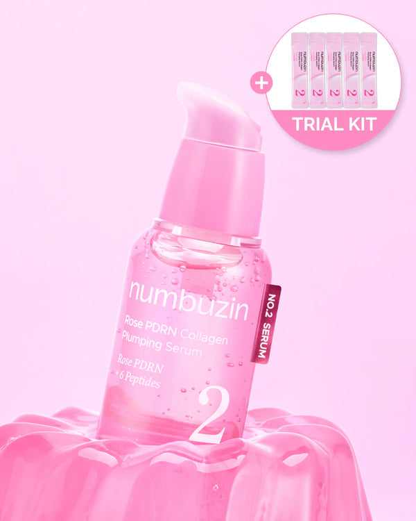 numbuzin No.2 Rose PDRN Collagen Plumping Serum + 6 peptides
