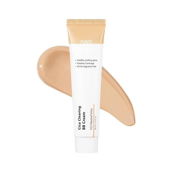 PURITO Cica Clearing BB Cream, 13 Neutral Ivory (30 ml)